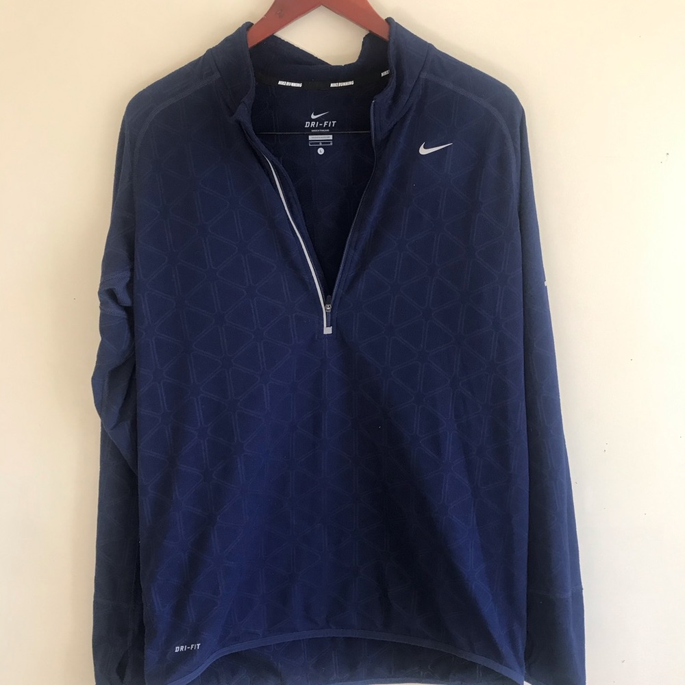Nike element running half zip long sleeve top L